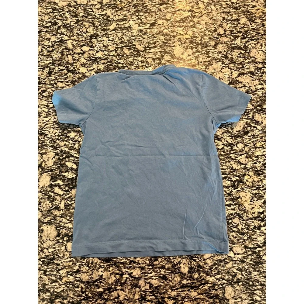 Nike Sportswear T‎ Shirt Girls Small Blue Performance Graphic Print Short Sleeve